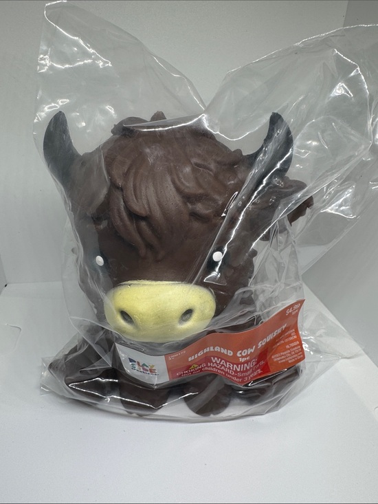 Playside Other - Brown Highland Cow  Squishy